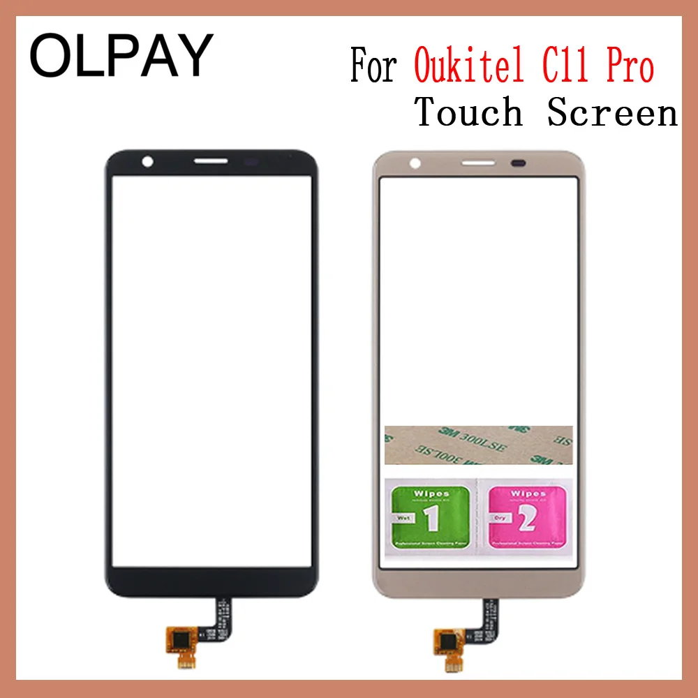 Сенсорная панель мобильного телефона для Oukitel C3 C4 C5 C8 C9 C11 Pro Сенсорный экран дигитайзер сенсор внешняя стеклянная панель объектива