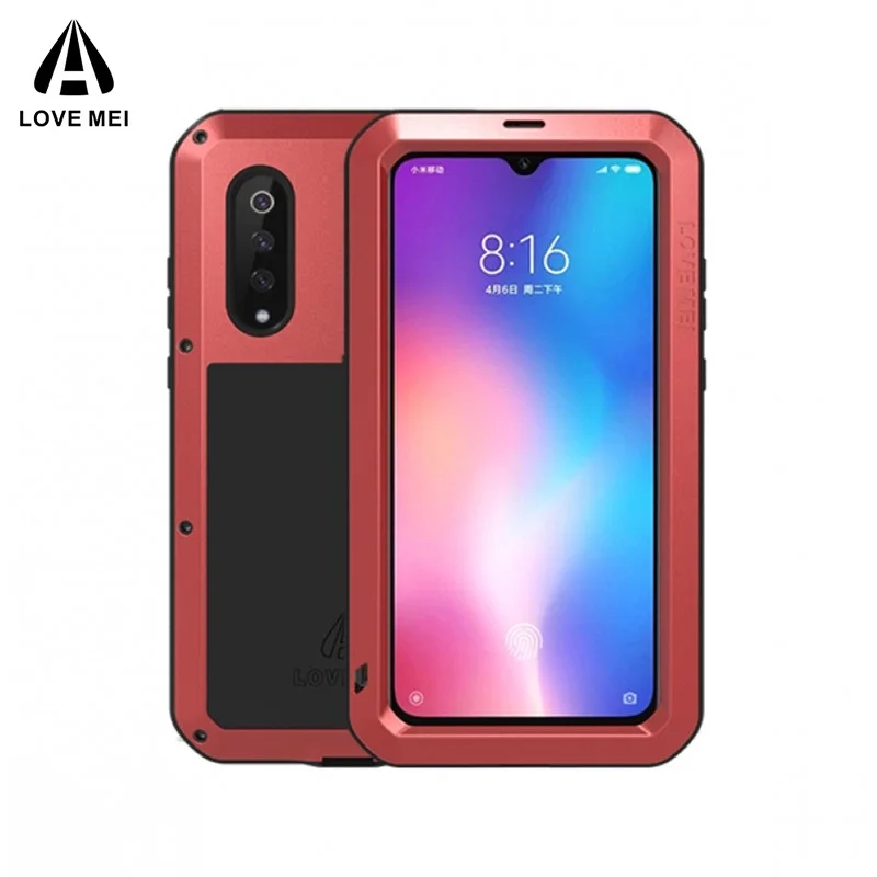 Чехол Love Mei для Xiaomi 8 9 Max 2 3 Оригинальный алюминиевый металлический + Gorilla Glass Shock Drop