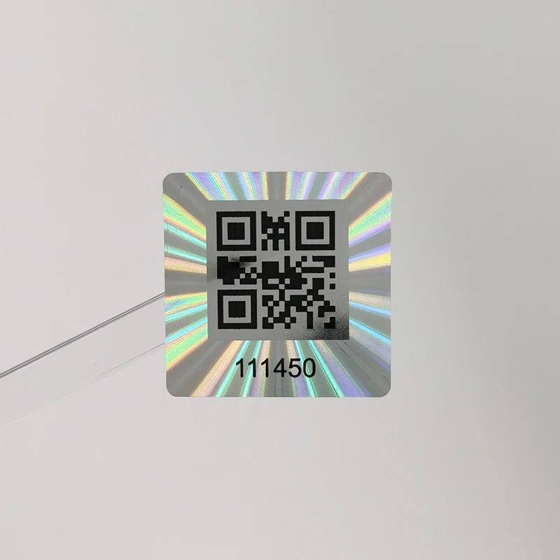 Голографическая наклейка с QR кодом 25x25 мм 1000 шт. незаметная одноразовая метка