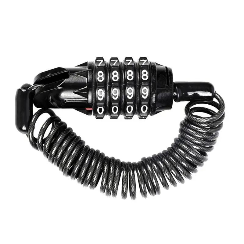 Мини замок велосипедный портативный с пружиной и защитой от кражи 4