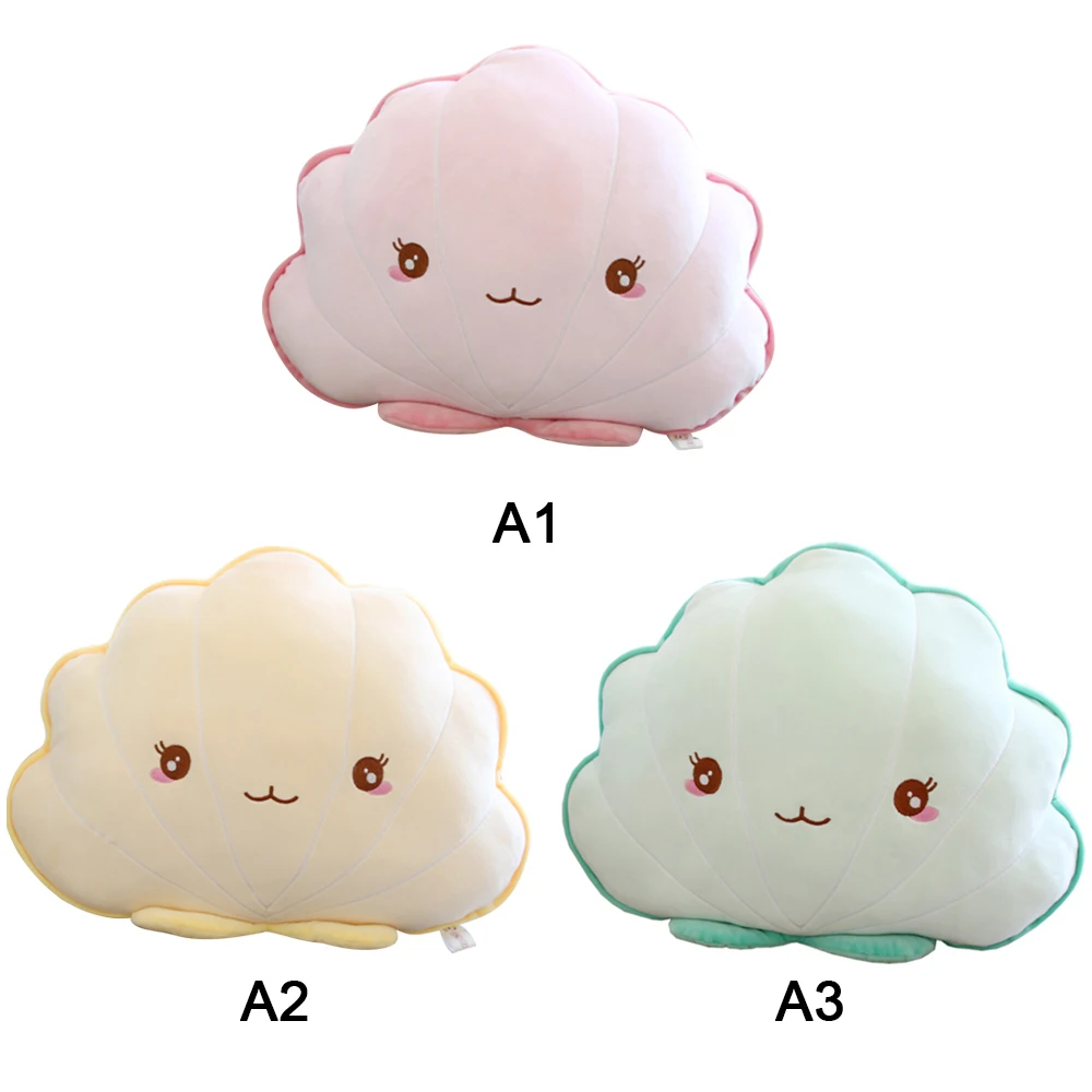 Подушка в форме ракушки милая игрушка-выражение плюшевая заполненная подушка