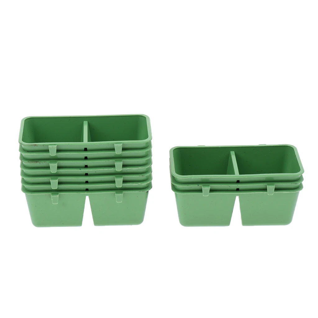 

10Pcs Bird Food Feeding Cups Plastic Bowl for Parrot Pigeon Parakeet Budgie Cage