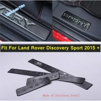 lapetus auto styling inner door scuff plate door sill cover trim 4 pcs for land rover discovery sport 2015 2016 2017 2018 2019
