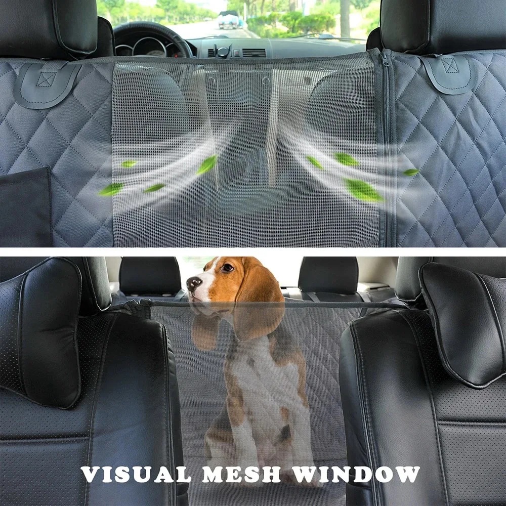 

Dog Car Seat Cover 100% Waterproof Pet Dog Travel Mat Mesh Dog Carrier Car Hammock Cushion Protector With Zipper and Pocket