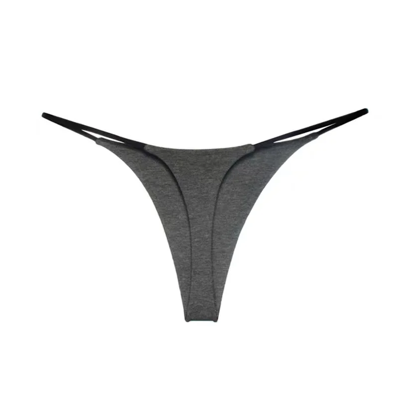

Sexy Ladies Strappy Thong Low Waist Double-layer Bikini Cotton Ladies T-shaped Panties Panties Panties