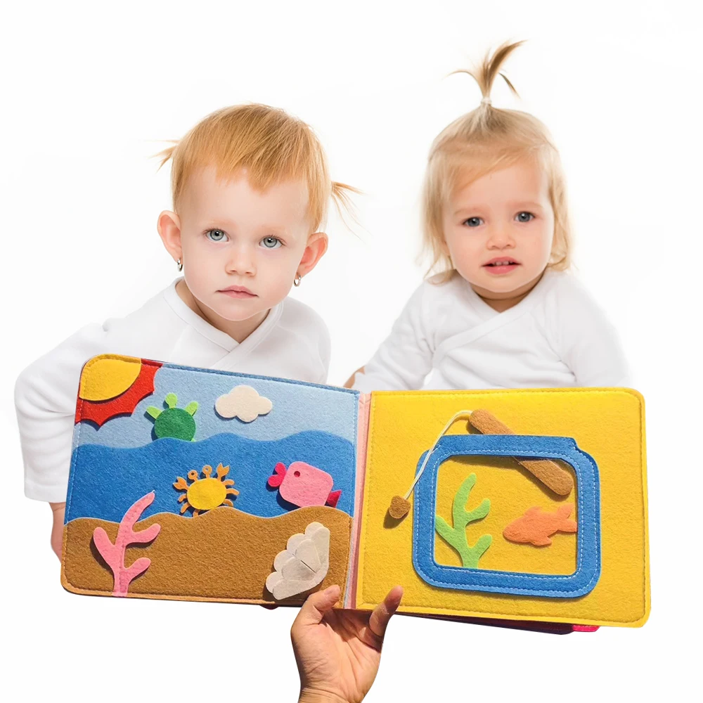 Моющаяся Монтессори 3D детская история яркая доска раннее обучение привычки для