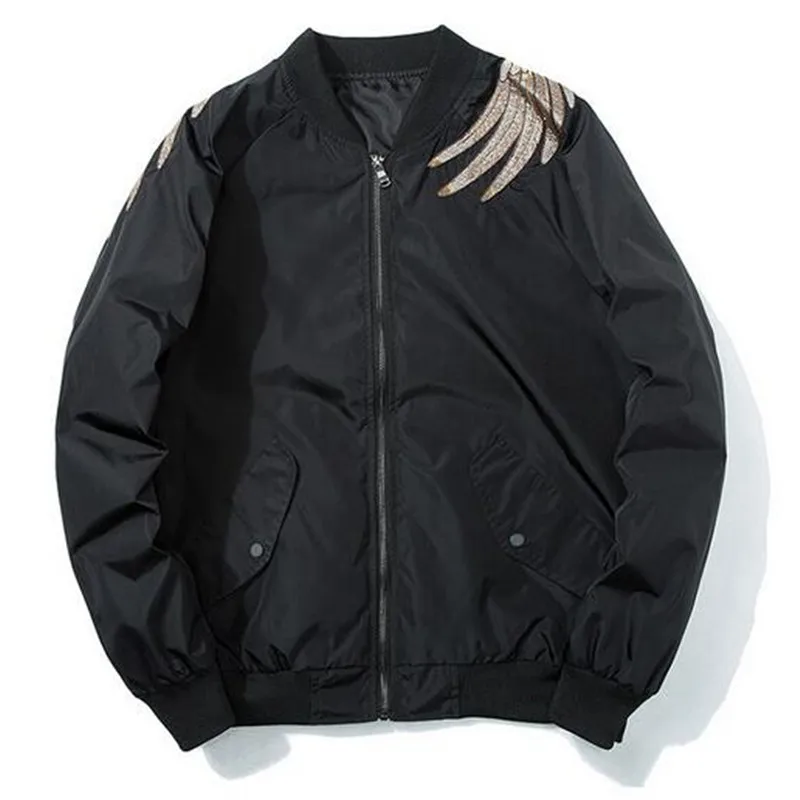 Весенняя куртка-бомбер для мужчин и женщин бейсбольная куртка с вышивкой птиц