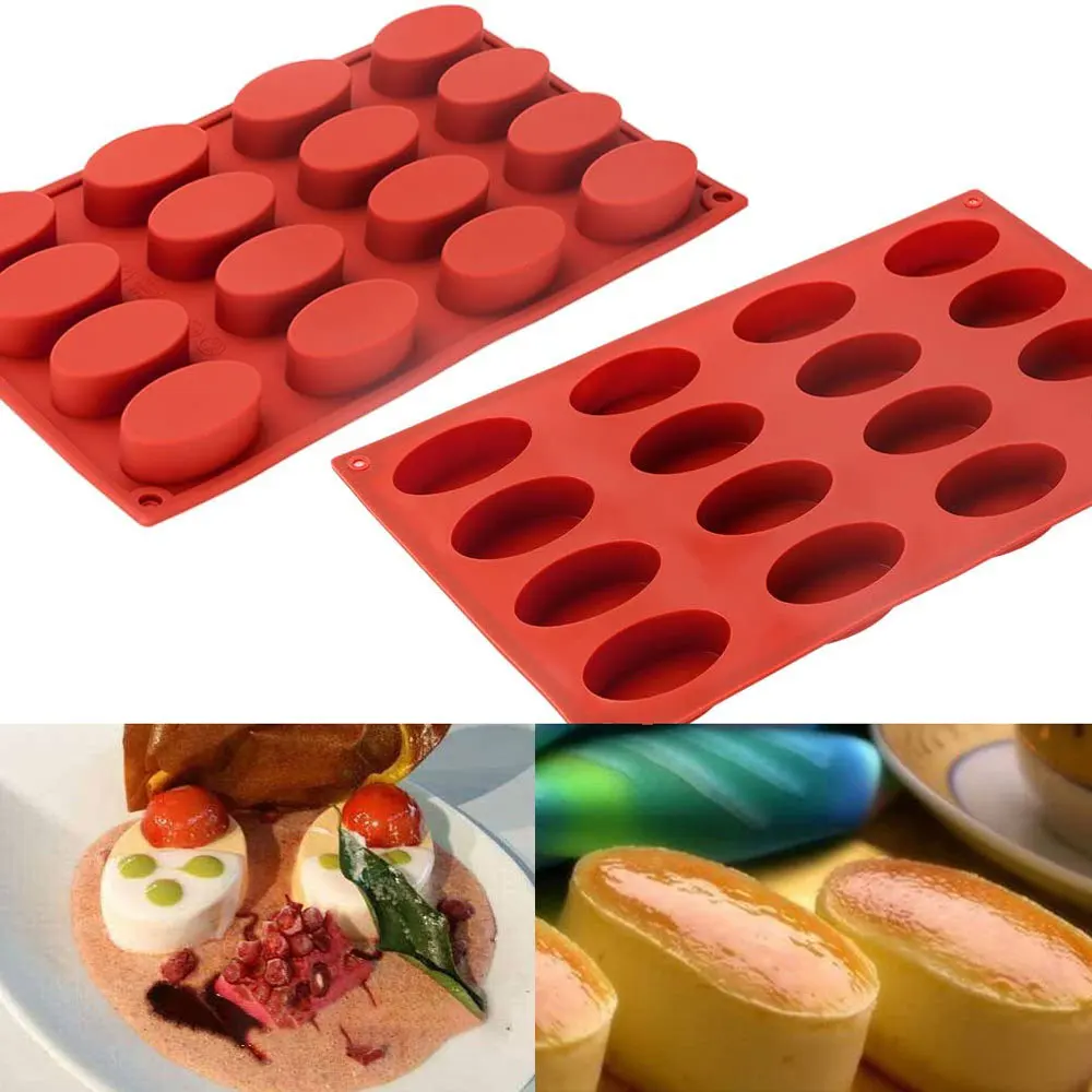 Овальная силиконовая форма для выпечки маффинов капкейков|baking mould|muffin silicone traycupcake