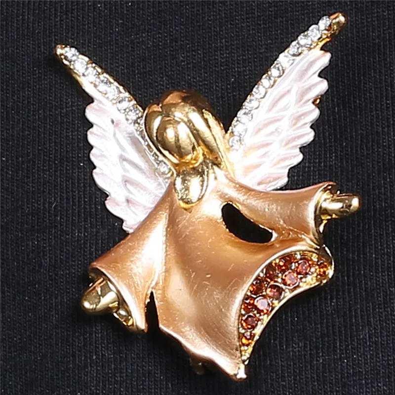 

Guardian Angel Brooch with Crystal Vintage Gerry's Angel Brooch or Pin Angel Jewelry for Women and Girls Dress Coat Accessories