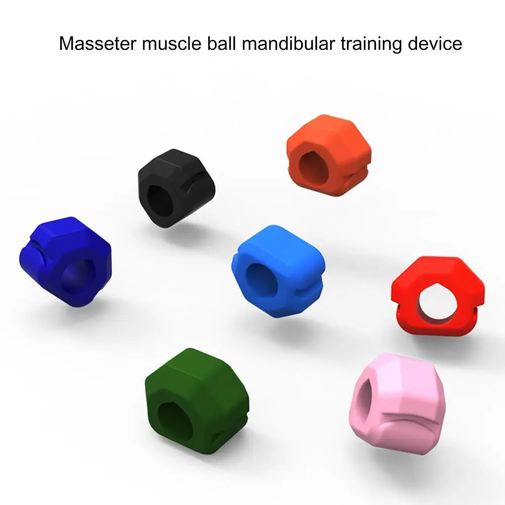 

Jawline Exerciser Flexible Jaw Muscle Exercising Ball Face Masseter Silicone Jawline Shaper Mouth Chew Bite Breaker Training