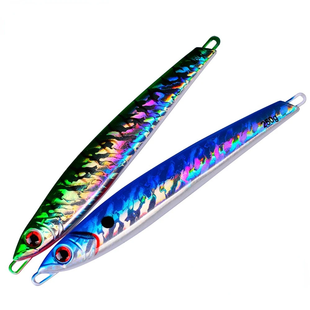 

1PCS Metal Jig Jigging Spoon Big 250g/17cm Shore Casting Jig Drag Cast Metal Sea Bass Lure Artificial Bait Fishing Tackle