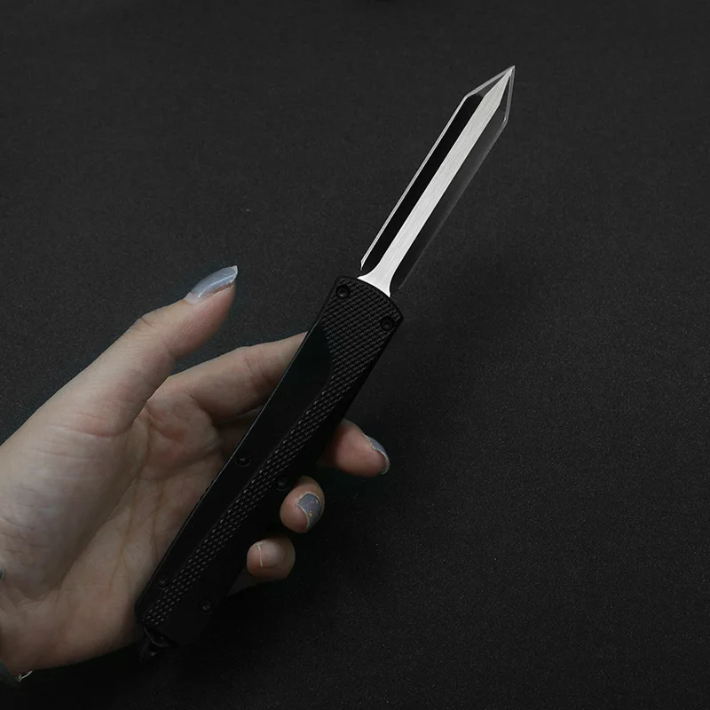 

SF 7 Type OTF Slim Portable Hunting Knife 440C Blade Non-Slip Handle Outdoor EDC Tactical Camping Tool Holiday Gift