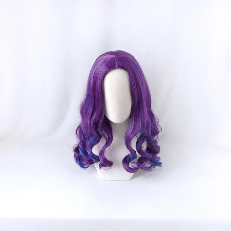 

Descendants 3 Mal Purple Blue Ombre Wavy Cosplay Wig Synthetic Hair Halloween Costume Party Wigs For Women