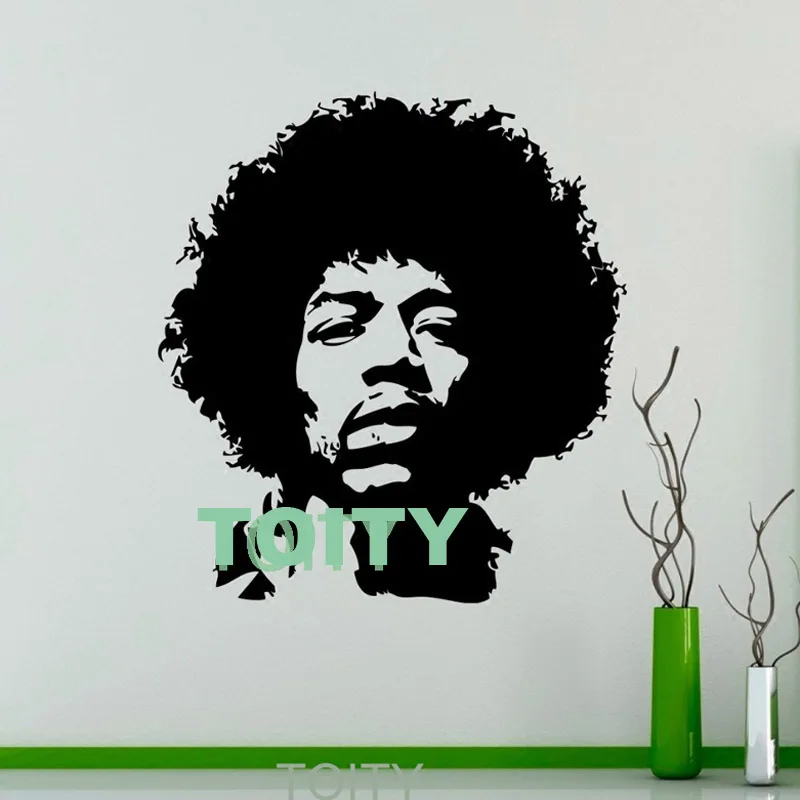 JIMMY HENDRIX музыка поп звезда винил стены Искусство комната, наклейка на дверь окна трафареты роспись Декор
