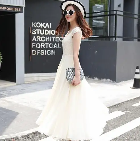 Bride Dress 2020 Summer Sexy Maxi White Women Chiffon Boho Beach Holiday Party Long Dresses Vestido de Festa LM13 | Женская одежда