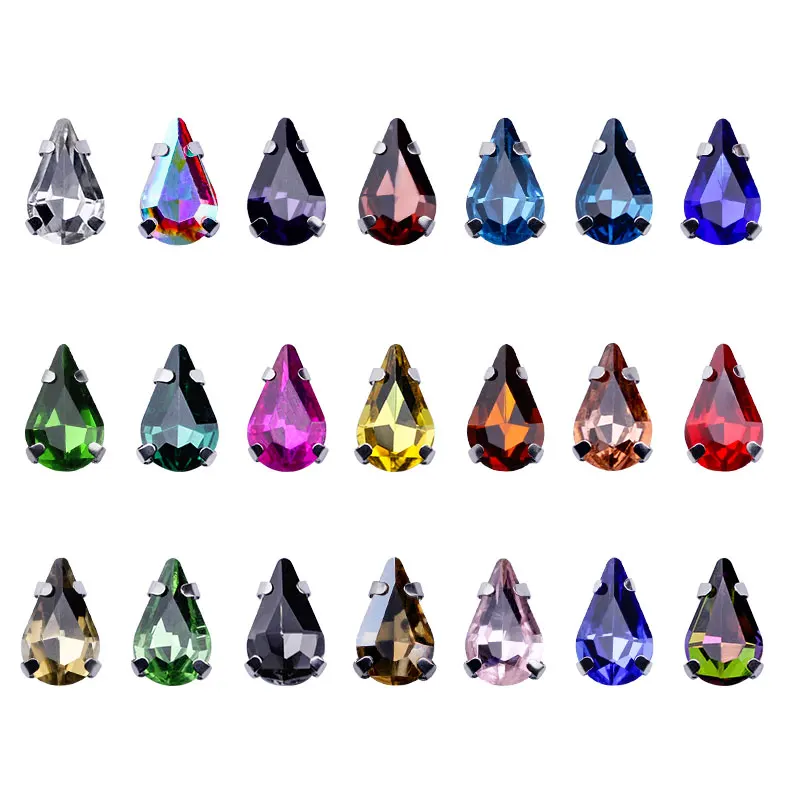 Новинка DIY Кристалл Капля воды ручная работа серебряный коготь бриллиант