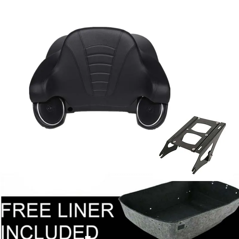 Багажник для мотоцикла с черной защелкой и спинкой динамиков багажник Harley Touring Tour