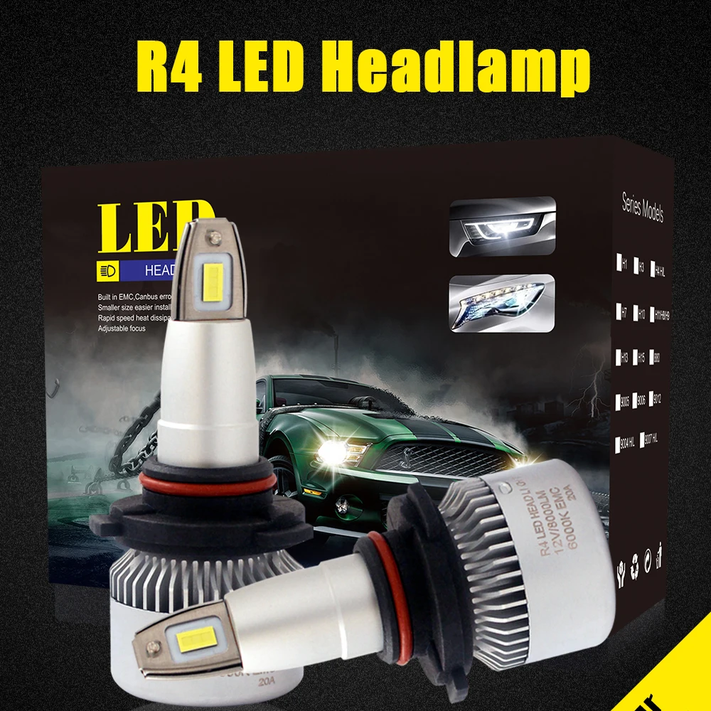 Светодиодный мини-светильник со льдом для автомобильных фар Canbus HB3 HB4 H1