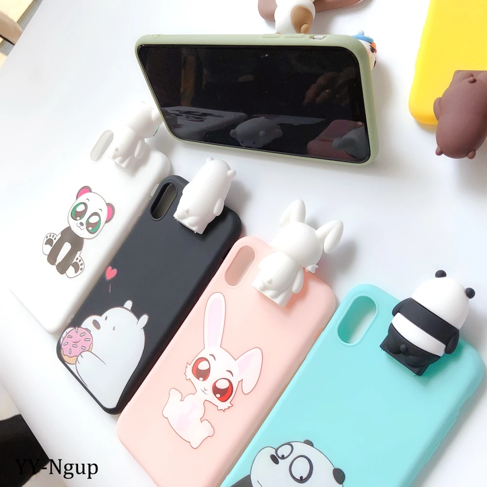 3D чехол для iPhone 11 Pro XS Max силиконовый X XR держатель телефона hoesje | Мобильные