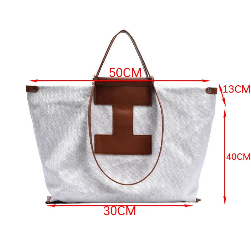 

High Quality Waterproof Women's Canvas Handbag Large Capacity Female Shoulder Bag Fashion Letters Underarm Bag Tote Travel Bags