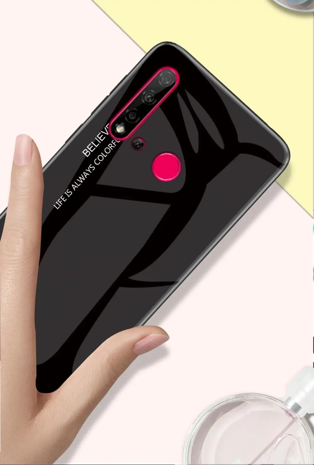 Градиентный чехол из закаленного стекла для huawei P Smart Z plus Nova 5 5i P20 Lite Mate20 P30 Pro Honor 8X 8C 10i 20i Slim Case Capa