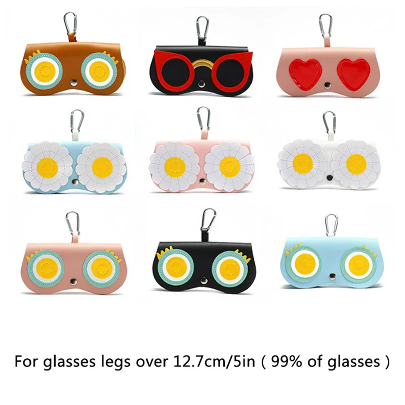 

1PCS Women Animal Cartoon Fashion Cute Protection Bag Portable Case PU Leather Sun Eye Glasses Box For Eyeglass Sunglasses