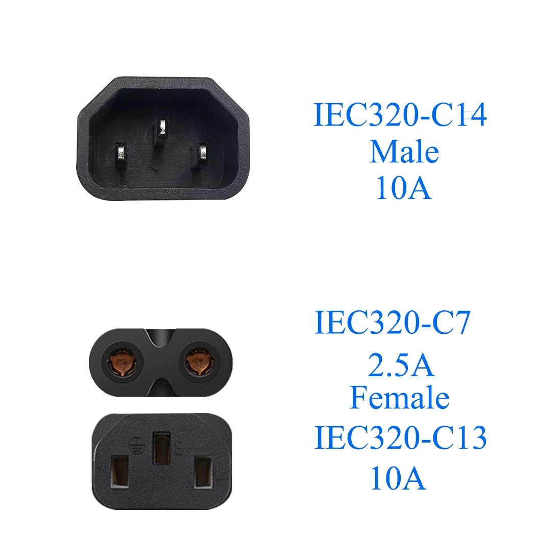 JORINDO 0 3 M/1FT IEC320 C14 к C13 и C7 кабель адаптера переменного тока папа рис. 8 женский |