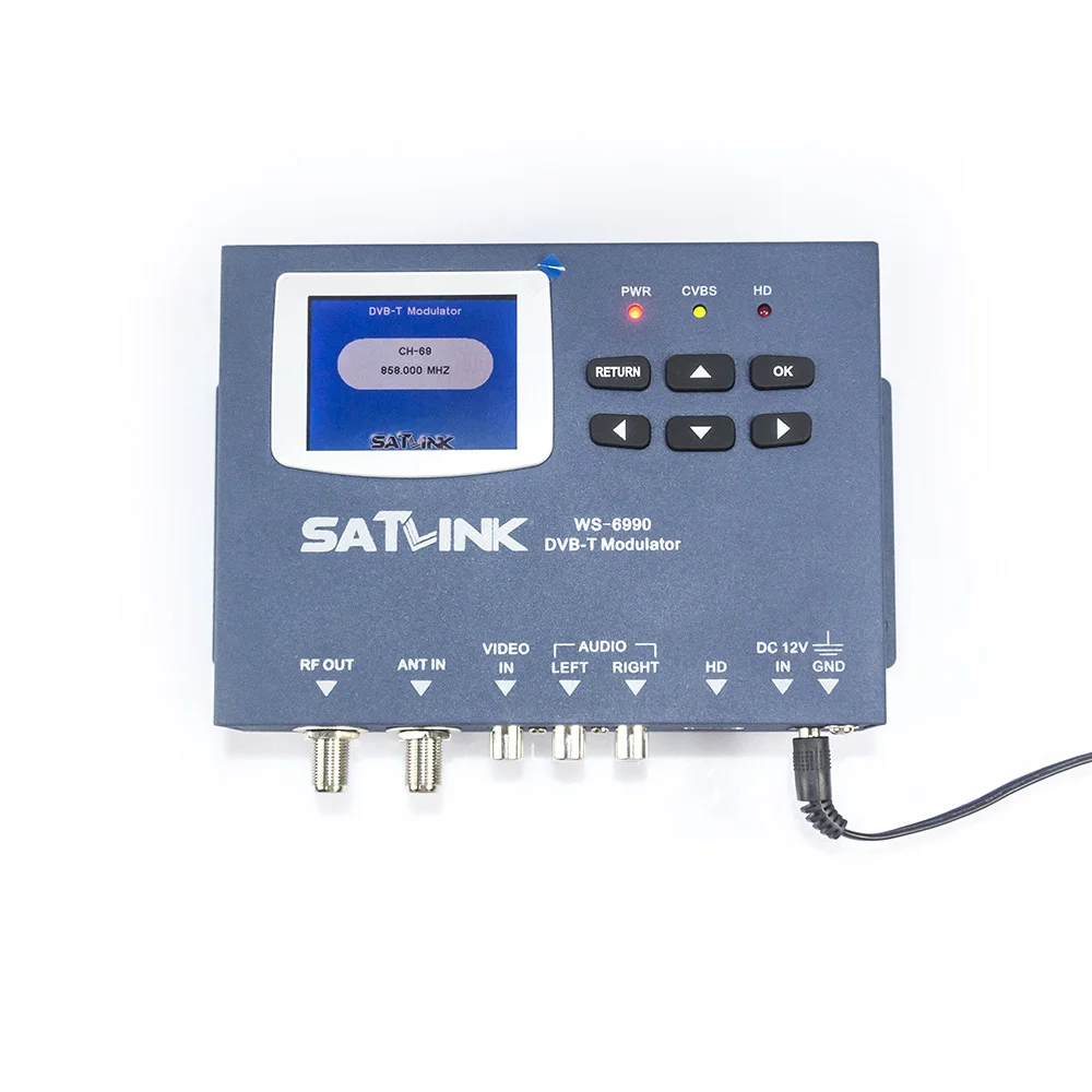 [Подлинный] SATLINK WS 6990 1route DVB T модулятор WS6990 HD 1080p с AV/HDIM out put|Спутниковое ТВ| |