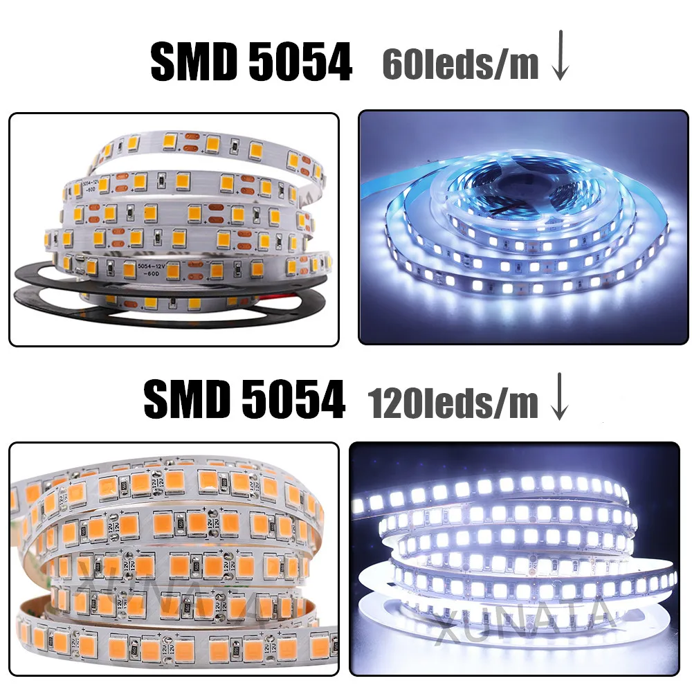 5m Светодиодные ленты 2835 5050 5054 120 240 светодиодов/m DC12V гибкий канат лента светильник