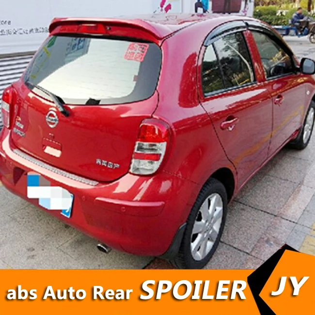 Для NISSAN March спойлер на крышу 2012 2015 высокого качества ABS Материал заднее крыло
