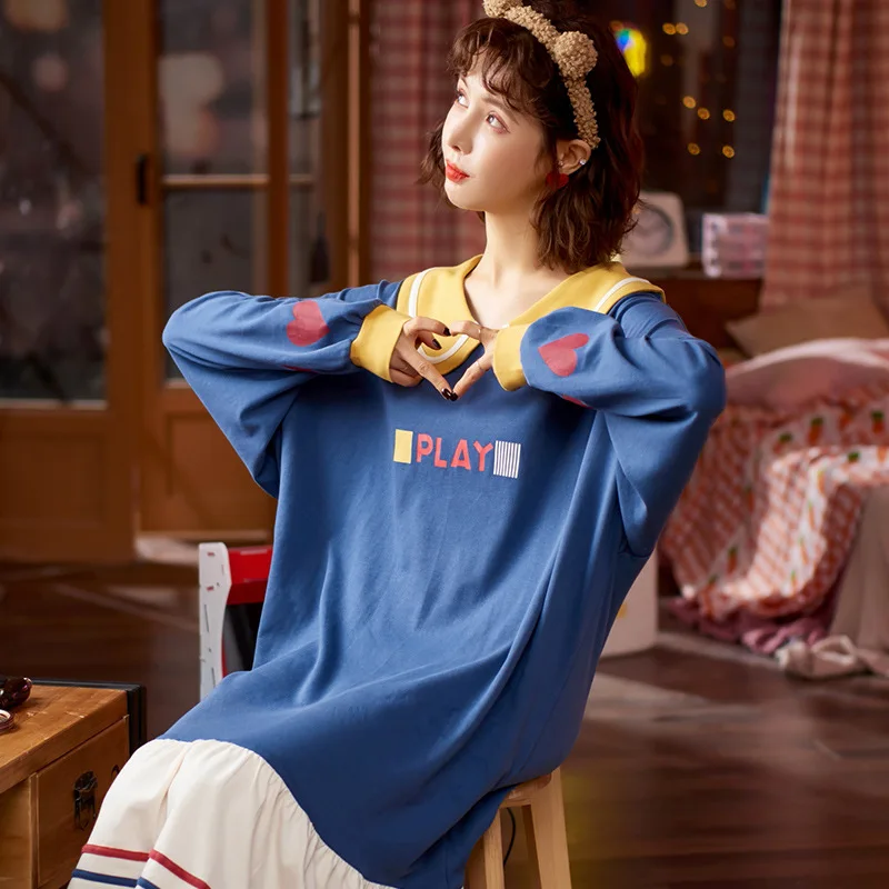 Маскарадная ночная рубашка для женщин с длинными рукавами тонкие свободные