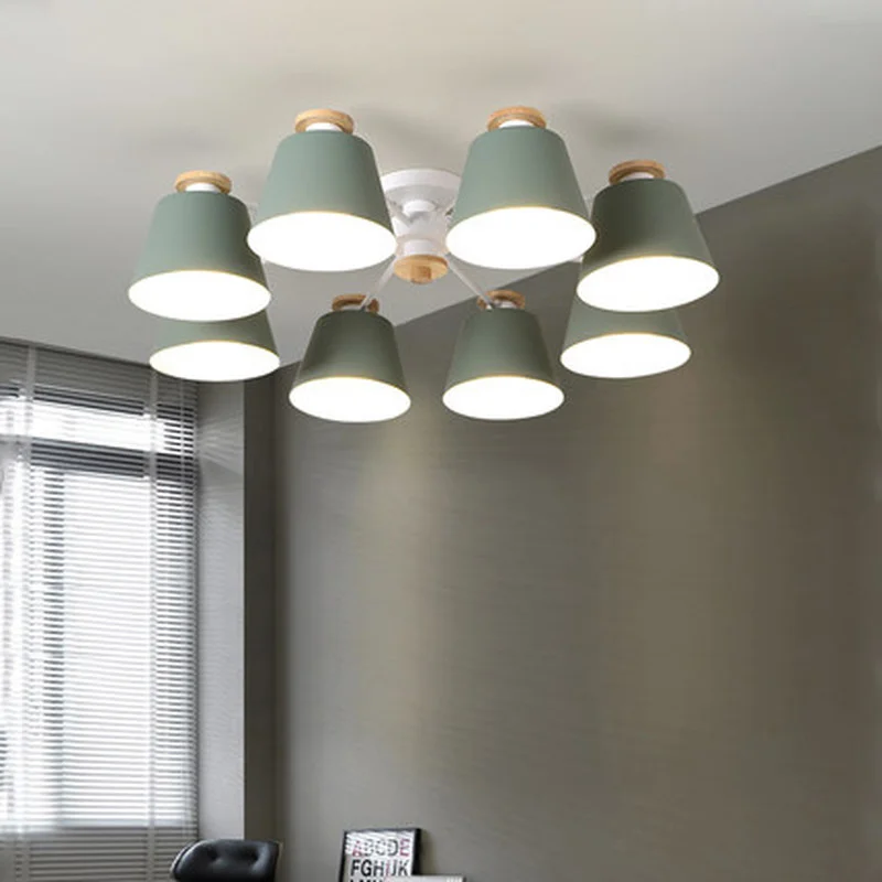 Гостиная люстры всасывания топ светильник ing серый цвет зеленый синий желтый