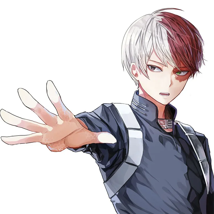 My Hero Academic Anilnc короткий Серебряный Красный TODOROKI SHOTO Синтетический волос Косплей
