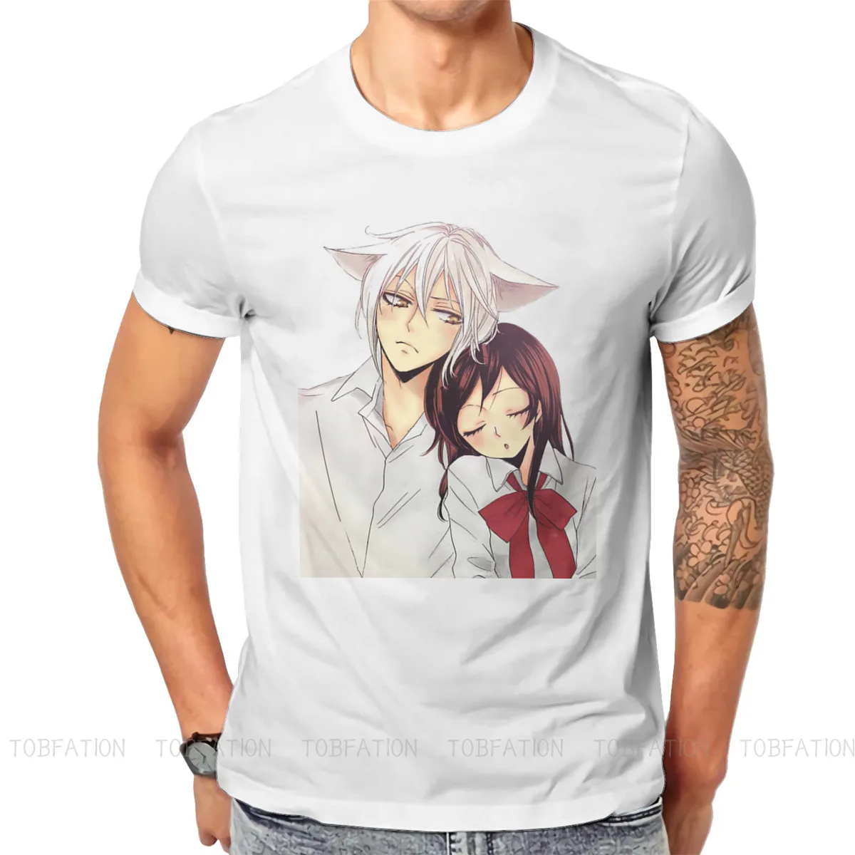 Головоломка поцелуй японский Романтический аниме Нанами Tomoe Mi футболка