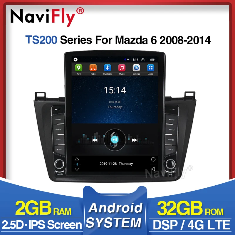 Автомобильный dvd плеер IPS DSP 9 7 дюйма Android аудио GPS навигация для Mazda 6 2007 2008 2009 2011 2012