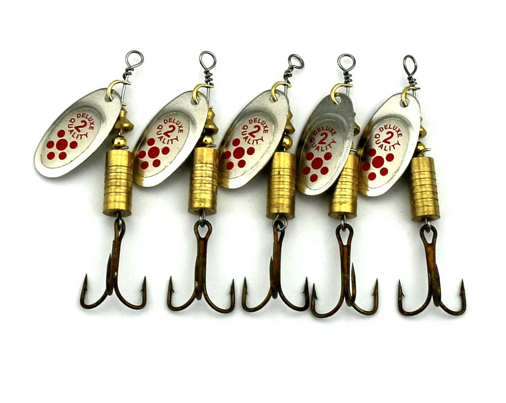 5 шт./компл. Спиннер ложка рыболовная приманка металлическая жесткая гольян isca