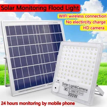 LED Solar Monitoring Flood Light 4G Wireless HD Camera Surveillance Lighting Outdoor Waterproof Garden Street Lamp Wall Lights
