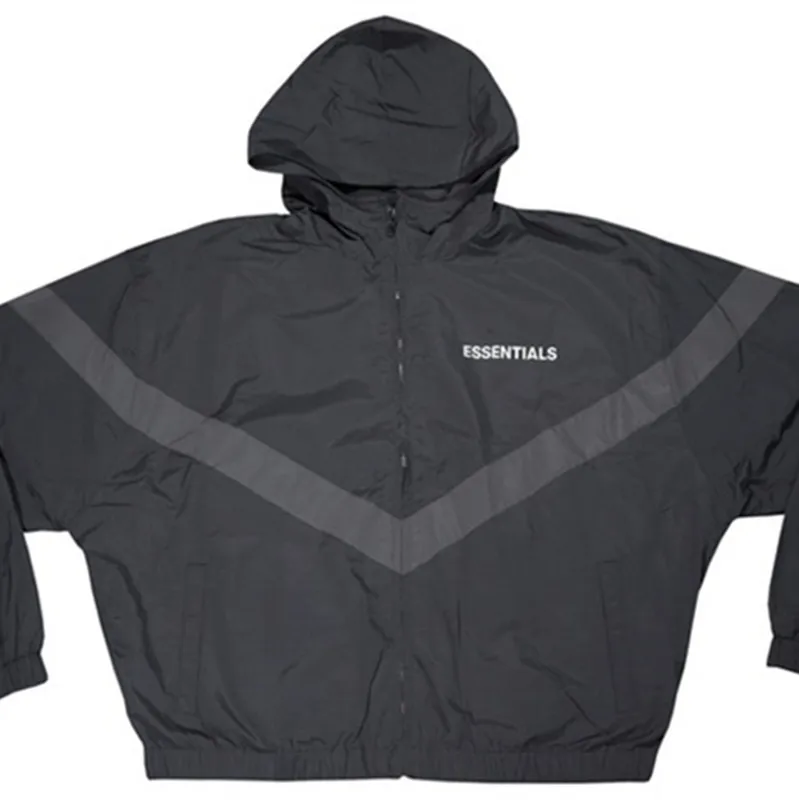 

2020 new men's waterproof jacket fashion high Street night reflective print necessities nylon double top hip hop women's jacket