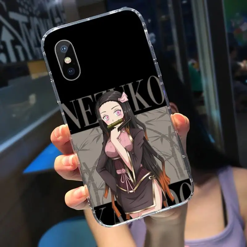 

Anime cartoon Demon Slayer Phone Case Transparent for iPhone 11 12 mini pro XS MAX 8 7 6 6S Plus X 5S SE 2020 XR