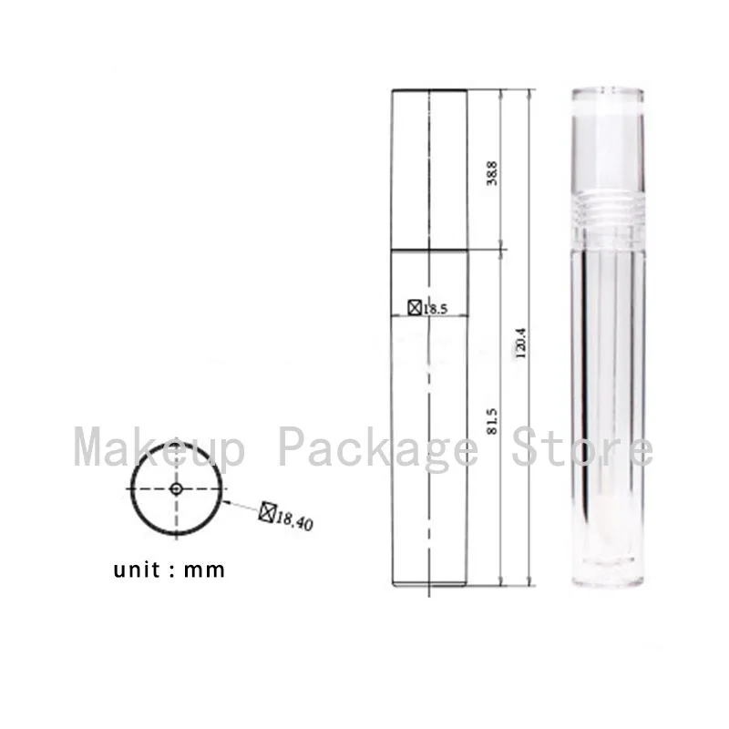 

Empty Transparent Clear Lip Gloss Tube Container 5.5 ML Lipstick 25/30/50 Pieces Clear Refillable Lip Gloss Tube Containers