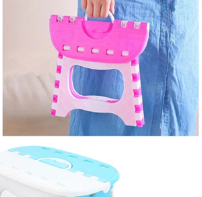 Пластиковый многофункциональный складной стул для ног домашний походный