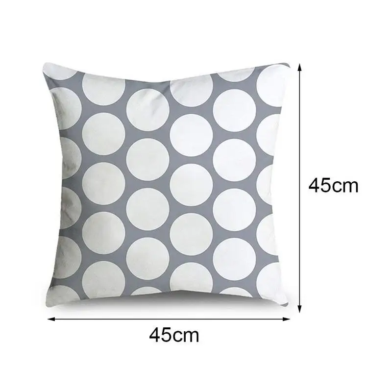 

Geometric Abstract Cushion Cover Gray Striped Pillowcase Grid Home Decor Sofa Bed Banquet Decoration Modern Printed 45x45cm