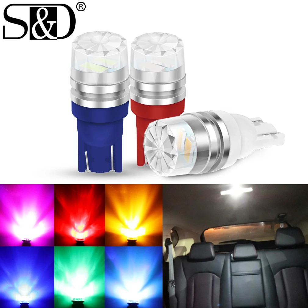 Светодиодная лампочка T10 W5W 1 шт. 194 168 LED 2SMD 5630 автомобильная лампа для номерного