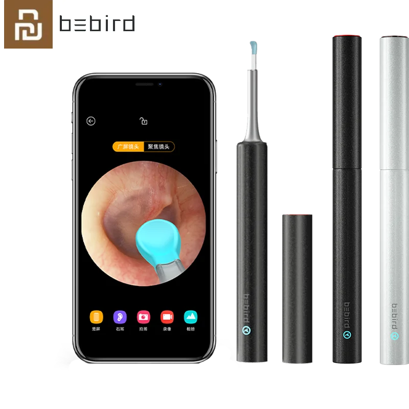 

Youpin Bebird T5 Smart Wireless HD Visual Ear Stick Set Xiomi Ear Cleaner Spoon Picker Endoscope Mini Camera Otoscope Borescope