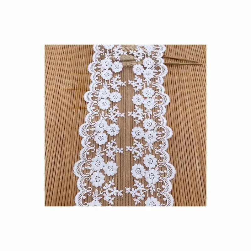 Двусторонняя сетчатая пряжа Цветочная Тюлевая ткань сделай сам ширина 12 4 см