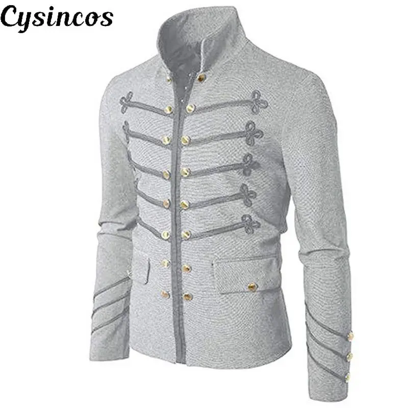 CYSINCOS Purim Готический мужской пиджак туника в стиле стимпанк 2019 винтажное