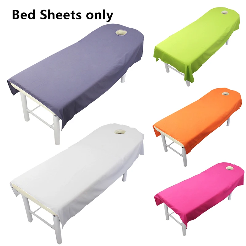 

80*190cm Microfiber Wrinkle Resistant Cosmetic Salon Massage SPA Bed Sheet Couch Home Bedding Article Plain Table Cover