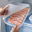 Пластиковый хранитель для бекона с крышками, герметичный, для бекона, тонкой резки мяса, холодной резки, сохранения сыра, контейнер для хранения продуктов для холодильника