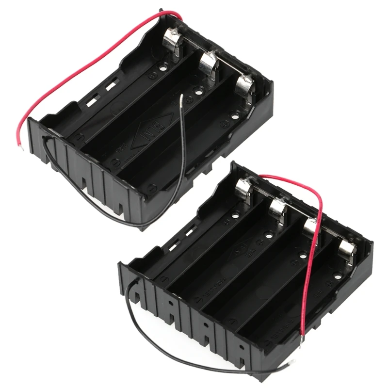 

3.7V Parallel 3x 4x 18650 Batteries Holder Box Storage Case Container With Wire