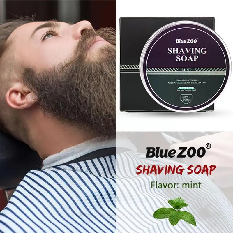 

1Pc men shaving soap mountain foam shaving beard shaving razor soap shaving shaving straight cream B9M5